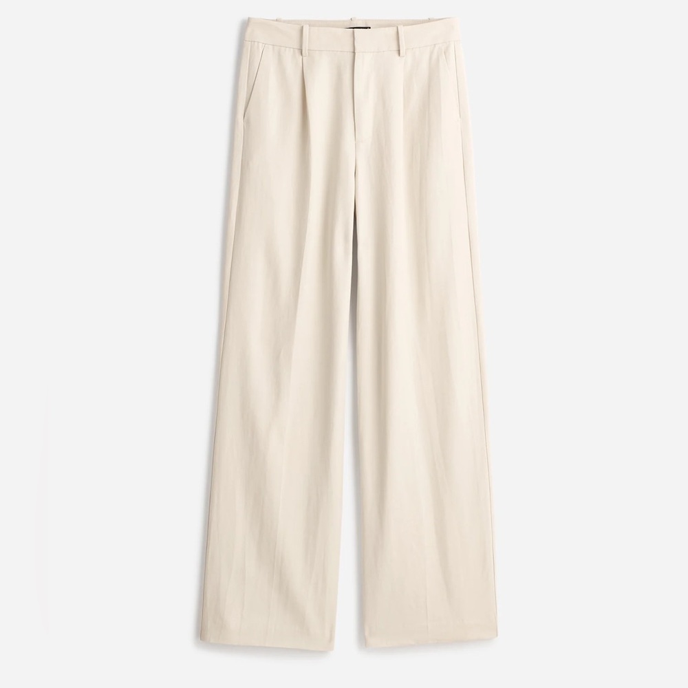 NWT MADEWELL Sz 16 Slouchy Straight Pants Drapey Twill Tan NS271 Trousers Khakis